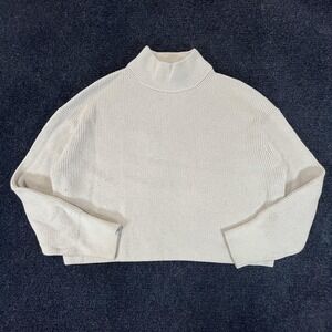 Lululemon Sweater Womens 6 Gray Cashmere Blend Mock Neck Venice Pullover Chic